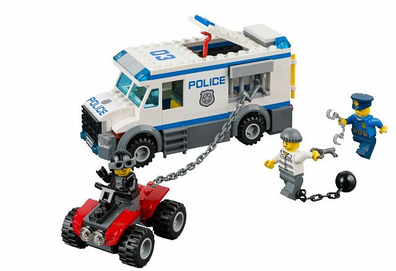 LEGO Set-Prisoner Transporter-Town / City / Police-60043-1-Creative Brick Builders